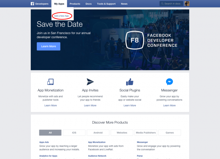 Create A Facebook App